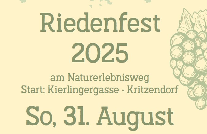 Kritzendorfer Riedenfest 2025 – Stadtmarketing Klosterneuburg