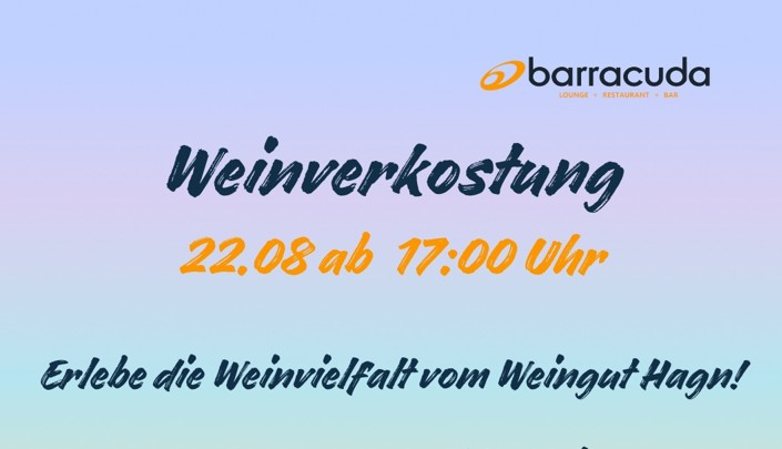Weinverkostung @Barracuda Lounge – Stadtmarketing Klosterneuburg