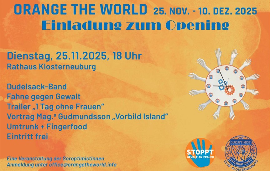 Soroptimist Club: Orange the World 2025 – Stadtmarketing Klosterneuburg